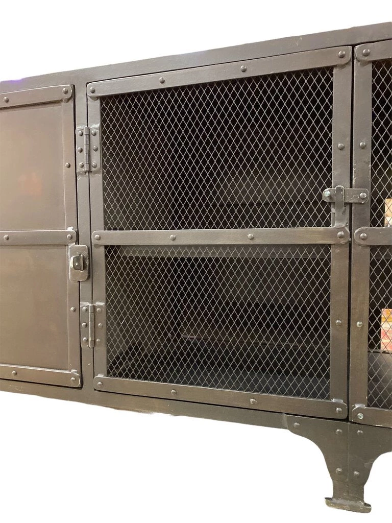 HausOfRex Industrial Metal Media Credenza Living 3 HausOfRex Industrial Metal Media Credenza Living