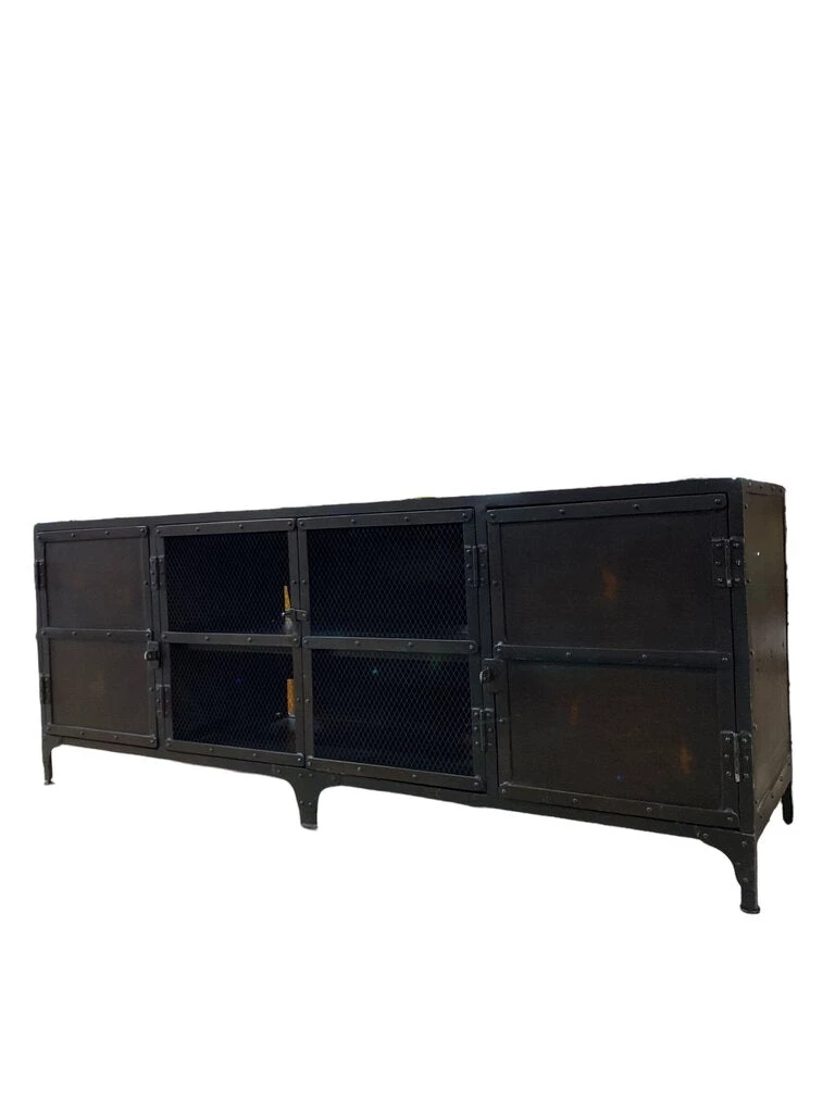 HausOfRex Industrial Metal Media Credenza Living 1 HausOfRex Industrial Metal Media Credenza Living