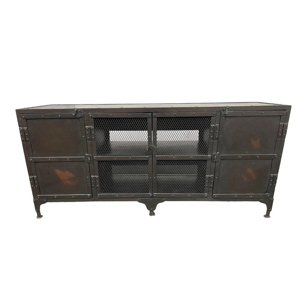 HausOfRex Industrial Metal Media Credenza Living 2 HausOfRex Industrial Metal Media Credenza Living