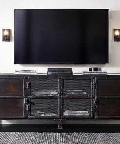 HausOfRex Industrial Metal Media Credenza Living 11 HausOfRex Industrial Metal Media Credenza Living