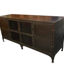 HausOfRex Industrial Metal Media Credenza Living 9 HausOfRex Industrial Metal Media Credenza Living