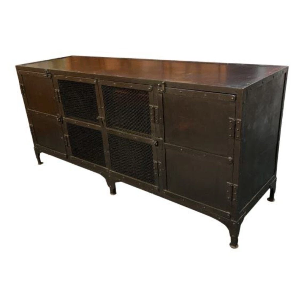 HausOfRex Industrial Metal Media Credenza Living 4 HausOfRex Industrial Metal Media Credenza Living