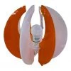 HausOfRex Sphere | ASTROLUMA Space Age Lamp Opaque Orange/White