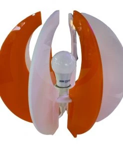 HausOfRex Sphere | ASTROLUMA Space Age Lamp Opaque Orange/White