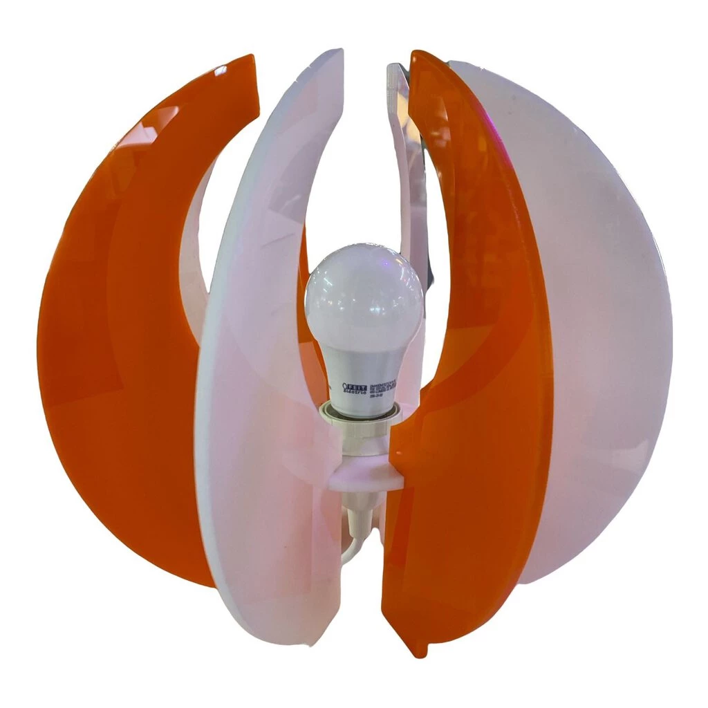 HausOfRex Sphere | ASTROLUMA Space Age Lamp Opaque Orange/White 1 HausOfRex Sphere | ASTROLUMA Space Age Lamp Opaque Orange/White