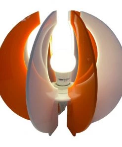 HausOfRex Sphere | ASTROLUMA Space Age Lamp Opaque Orange/White