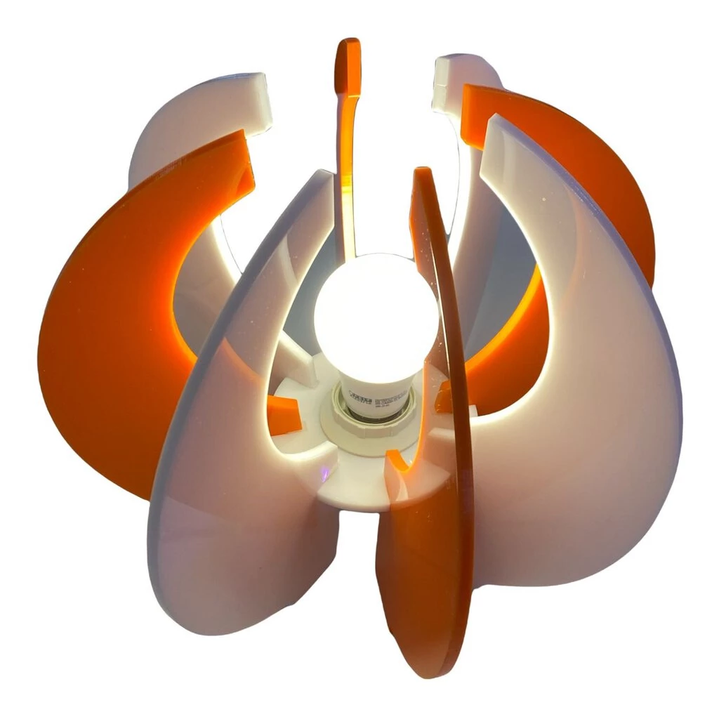 HausOfRex Sphere | ASTROLUMA Space Age Lamp Opaque Orange/White 3 HausOfRex Sphere | ASTROLUMA Space Age Lamp Opaque Orange/White