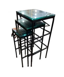 HausOfRex Vintage French Wine Nesting Table Set