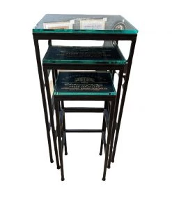 HausOfRex Vintage French Wine Nesting Table Set