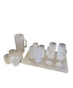 HausOfRex Mid Century Chipped Ice Serviceware Set Looking Playing Loving