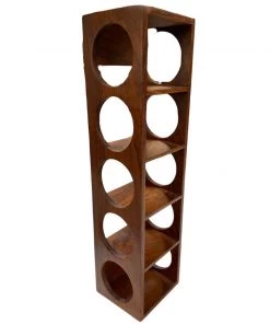HausOfRex Solid Rosewood Mid Century Modern Wine Rack Looking Playing Loving