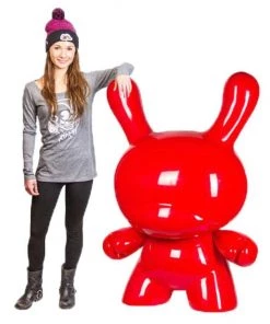 ART GIANT BLACK 4-FOOT DUNNY ART SCULPTURE BY KIDROBOT Looking Playing Loving