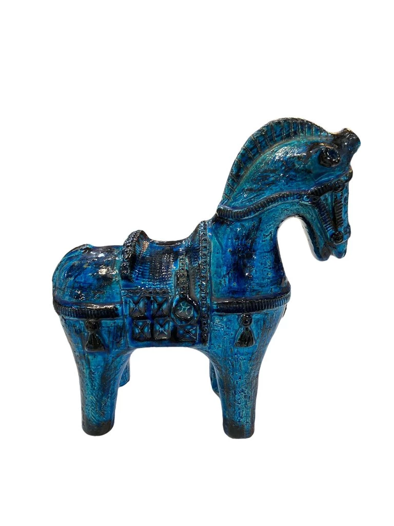 Bitossi Italy Bitossi Aldo Londi Italian Ceramic Horse Looking Playing Loving 2 Bitossi Italy Bitossi Aldo Londi Italian Ceramic Horse Looking Playing Loving