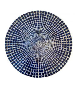 HausOfRex Brass And Blue Enamel Side Table