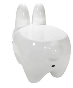 HausOfRex KIDROBOT ART GIANT WHITE SMORKIN LABBIT STOOL BY FRANK KOZIK
