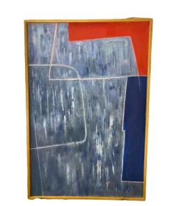 HausOfRex Looking Playing Loving Original Abstract Oil Painting "Encounter" By Yoko Kondo Konopik 25" X 37"