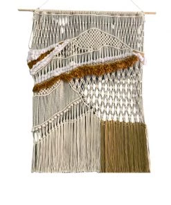 HausOfRex Macrame Lg. Wall Hanging Handmade By Tea Looking Playing Loving