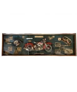 HausOfRex Looking Playing Loving Vintage Motorcycle Shadow Box