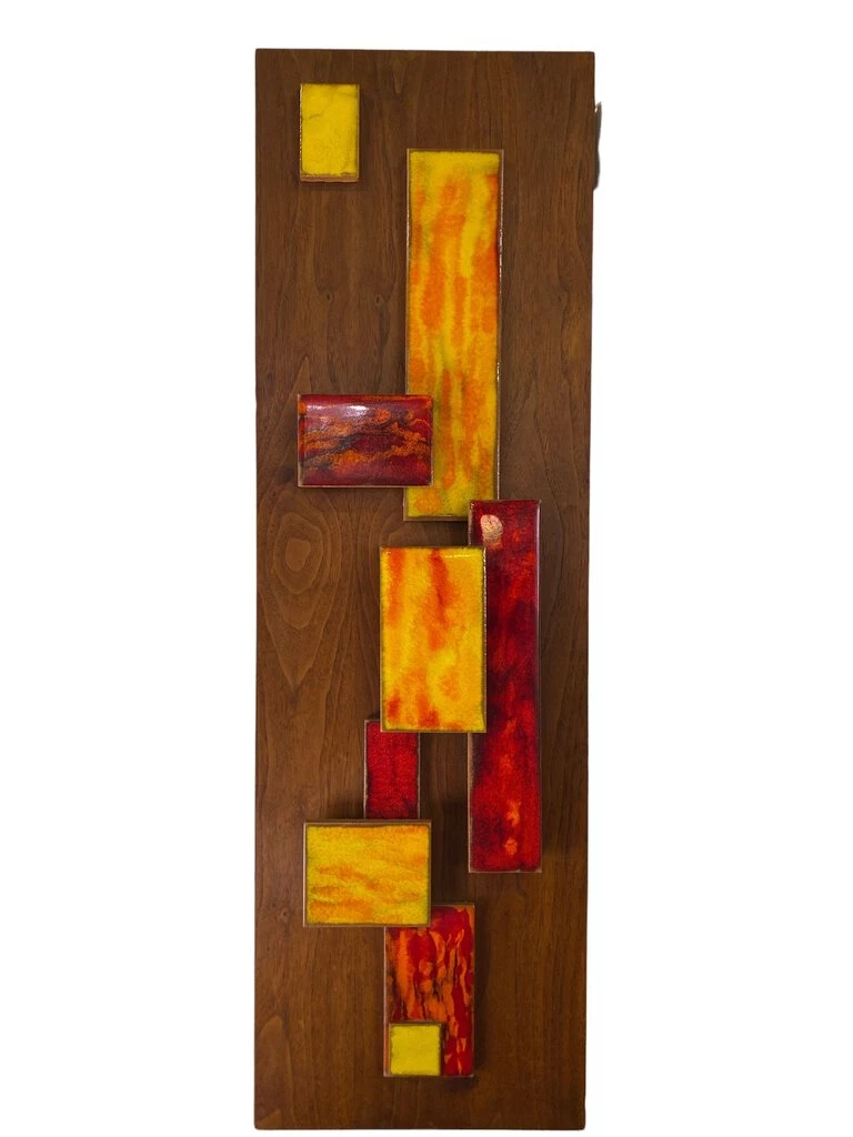 HausOfRex Harris Strong Mid Century Modern Tile Wall Sculpture On Walnut Living 1 HausOfRex Harris Strong Mid Century Modern Tile Wall Sculpture On Walnut Living