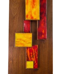 HausOfRex Harris Strong Mid Century Modern Tile Wall Sculpture On Walnut Living 5 HausOfRex Harris Strong Mid Century Modern Tile Wall Sculpture On Walnut Living
