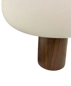 HausOfRex Laurel Mid Century Mushroom Lamp With Rare Rosewood Base Living