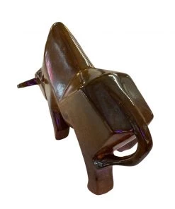 HausOfRex Italian Ceramic Bull - Brown Living