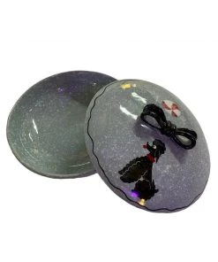 HausOfRex Italian Mid Century Ceramic Poodle Covered Bowl