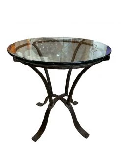 HausOfRex Heavy Iron And Glass Coffee Table And Side Table (pair)