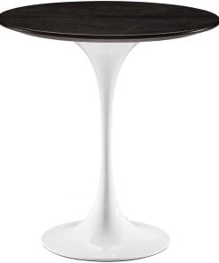 HausOfRex Tulip 20" Side Table White/Walnut Living
