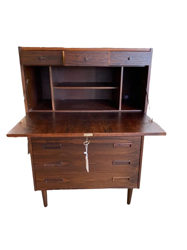 HausOfRex Danish Modern Mid Century Rosewood Desk Or Bar Drop Front Living 2 HausOfRex Danish Modern Mid Century Rosewood Desk Or Bar Drop Front Living