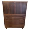 HausOfRex Danish Modern Mid Century Rosewood Desk Or Bar Drop Front Living