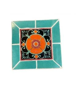 HausOfRex California Catalina Tile Vintage Iron Side Table Living