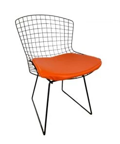 HausOfRex Vintage Bertoia Side Chair W/ 2 Color Upholstery Orange/Green