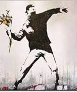HausOfRex BANKSY "Love Is In The Air Looking Playing Loving