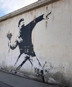 HausOfRex BANKSY "Love Is In The Air Looking Playing Loving