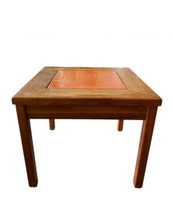 HausOfRex Brown Saltman 'Constellation' Orange Tile & Walnut Table By John Keal Living