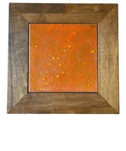 HausOfRex Brown Saltman 'Constellation' Orange Tile & Walnut Table By John Keal Living