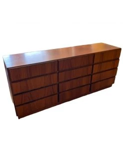 HausOfRex Mid Century Danish Rosewood 12 Drawer Dresser