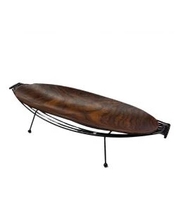 HausOfRex Living Mid Century Metal And Rosewood Catch-all
