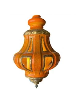 HausOfRex Mid Century Orange Ceiling Fixture Lighting