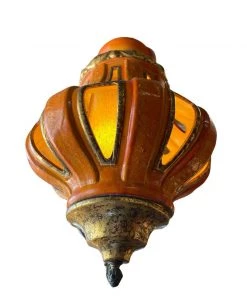 HausOfRex Mid Century Orange Ceiling Fixture Lighting