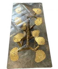 HausOfRex Brass Tree Sculptural Coffee Table