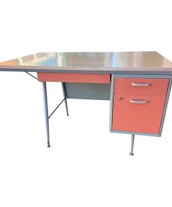 HausOfRex 1970s Teachers Metal Tanker Desk