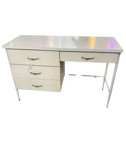 HausOfRex Living Mid Century Single Pedestal Desk In The Style Of Thonet