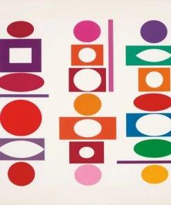 Looking Playing Loving Yaacov Agam, Metamorphosis III, Silkscreen Wall Art W/Acrylic Frame