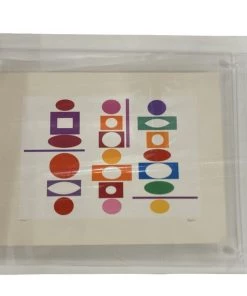 Looking Playing Loving Yaacov Agam, Metamorphosis III, Silkscreen Wall Art W/Acrylic Frame