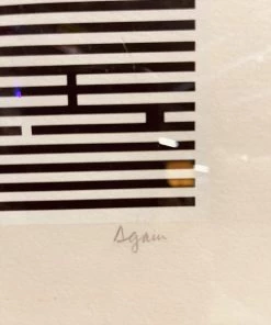 Looking Playing Loving Yaacov Agam V From Double Metamorphosis Series, 1979 Wall Art W/Acylic Frame