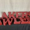HausOfRex Vintage Sign Letters In Aluminum Red Looking Playing Loving