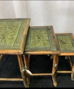 HausOfRex Asian Elephant Motif Nesting Table Set Living