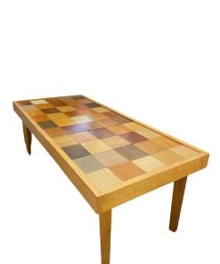 HausOfRex Vintage Checkerboard Wood Coffee Table